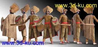 3D打印模型dForce Aztec Eagle Warrior Outfit for Genesis 8 Male(s)的图片