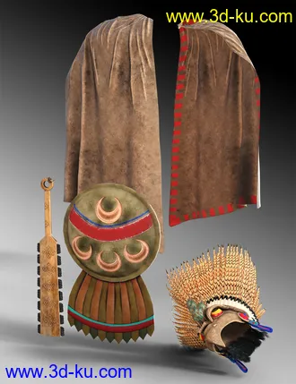 3D打印模型dForce Aztec Eagle Warrior Outfit for Genesis 8 Male(s)的图片