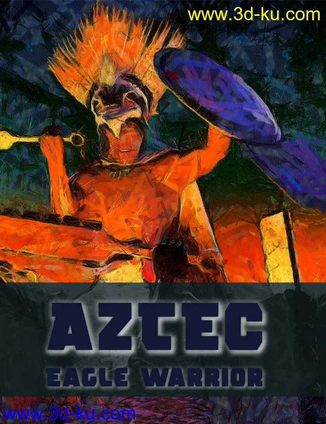 dForce Aztec Eagle Warrior Outfit for Genesis 8 Male(s)模型的图片10