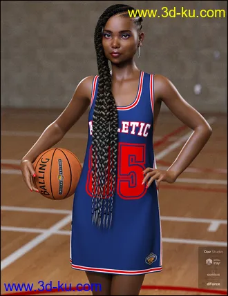 3D打印模型dForce Basketball Dress for Genesis 8 Female的图片