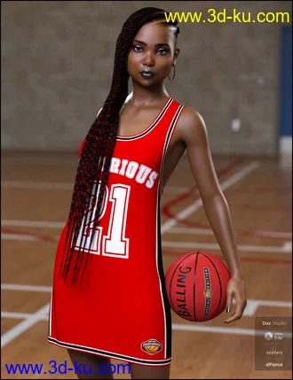 3D打印模型dForce Basketball Dress for Genesis 8 Female的图片