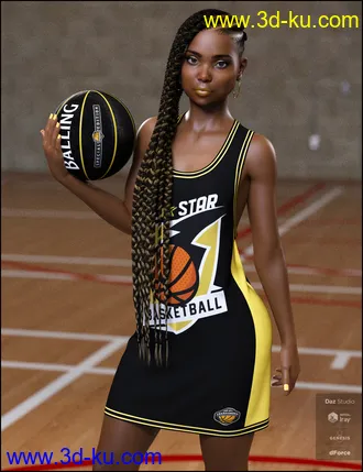 3D打印模型dForce Basketball Dress for Genesis 8 Female的图片