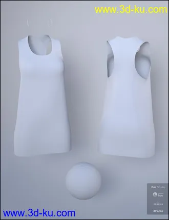 3D打印模型dForce Basketball Dress for Genesis 8 Female的图片