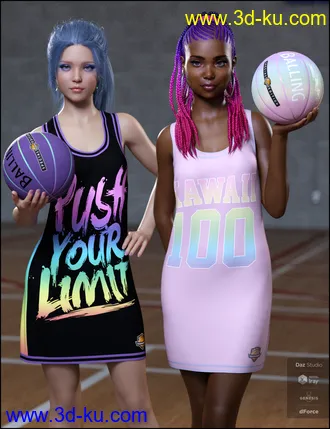 3D打印模型dForce Basketball Dress Textures的图片
