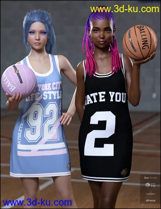 3D打印模型dForce Basketball Dress Textures的图片