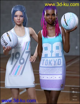 3D打印模型dForce Basketball Dress Textures的图片