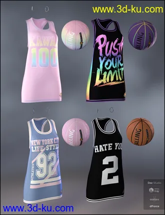3D打印模型dForce Basketball Dress Textures的图片