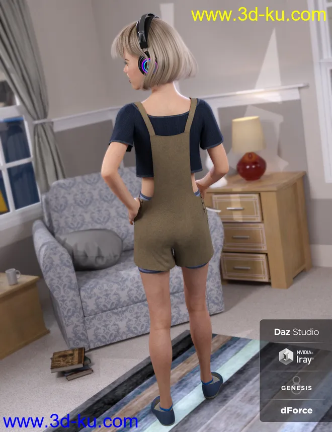 dForce Blum for Genesis 8 Female(s)模型的图片3