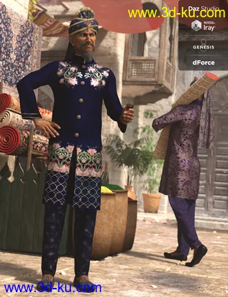 3D打印模型dForce Bollywood Groom Textures的图片
