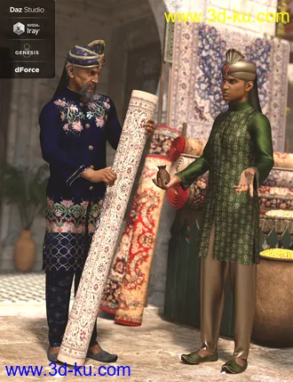 3D打印模型dForce Bollywood Groom Textures的图片