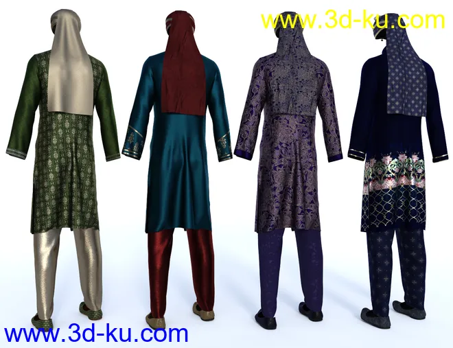 dForce Bollywood Groom Textures模型的图片3