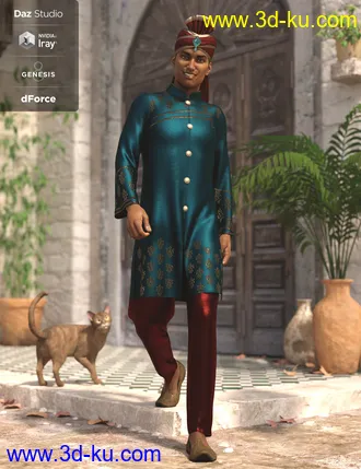 3D打印模型dForce Bollywood Groom Textures的图片