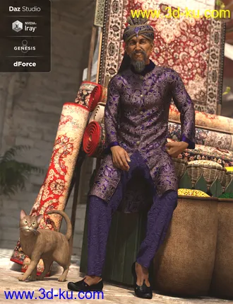 3D打印模型dForce Bollywood Groom Textures的图片