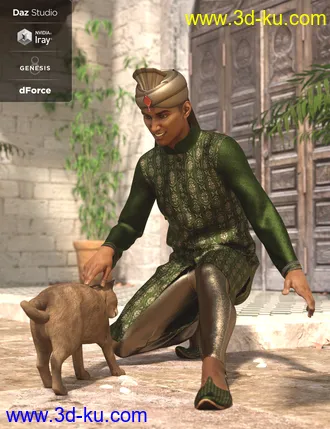 3D打印模型dForce Bollywood Groom Textures的图片