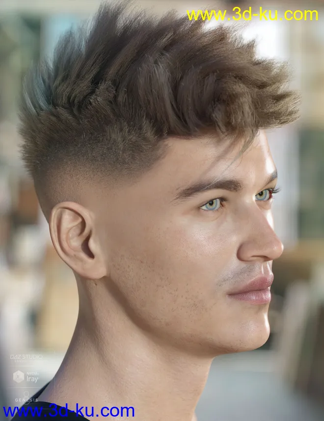 dForce Bristol Hair for Genesis 8模型的图片1
