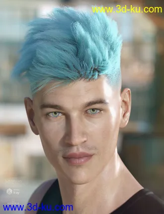 3D打印模型dForce Bristol Hair for Genesis 8的图片