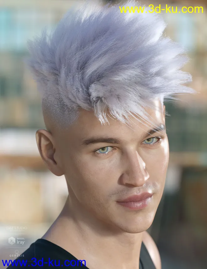 dForce Bristol Hair for Genesis 8模型的图片6