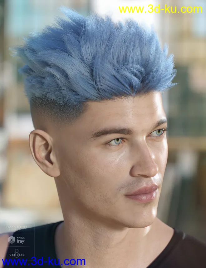 dForce Bristol Hair for Genesis 8模型的图片9
