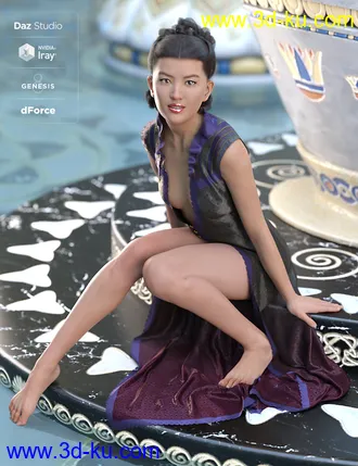 3D打印模型dForce Celeste Outfit for Genesis 8 Female(s)的图片