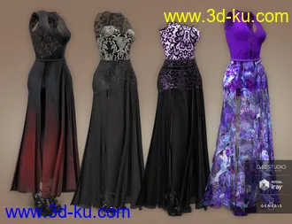 3D打印模型dForce Chantilly Chic Outfit Textures的图片