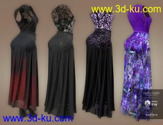 3D打印模型dForce Chantilly Chic Outfit Textures的图片