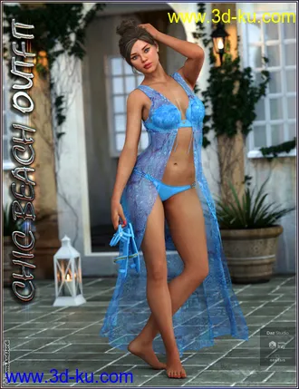 3D打印模型dForce Chic Beach Outfit and Poses For Genesis 8 Female(s)的图片