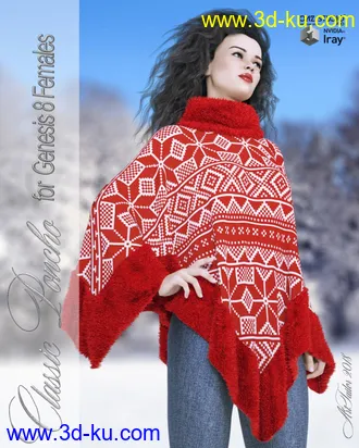 3D打印模型dForce Classic Poncho for Genesis 8 Females的图片