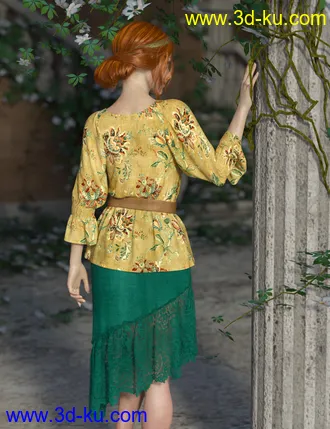 3D打印模型dForce Collection 03 - Boho Outfit for Genesis 8 Female(s)的图片