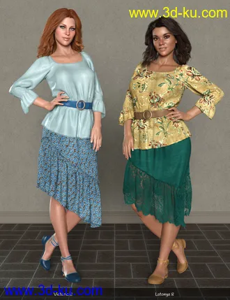 3D打印模型dForce Collection 03 - Boho Outfit for Genesis 8 Female(s)的图片