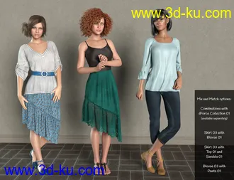 3D打印模型dForce Collection 03 - Boho Outfit for Genesis 8 Female(s)的图片