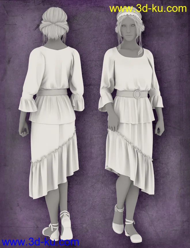 dForce Collection 03 - Boho Outfit for Genesis 8 Female(s)模型的图片10