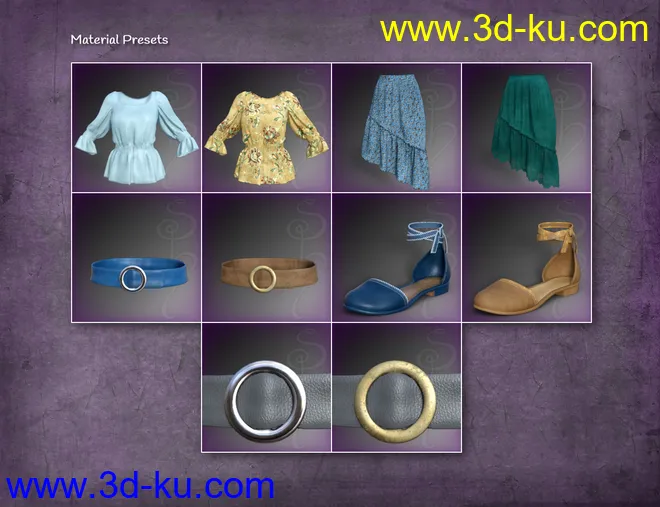 dForce Collection 03 - Boho Outfit for Genesis 8 Female(s)模型的图片11