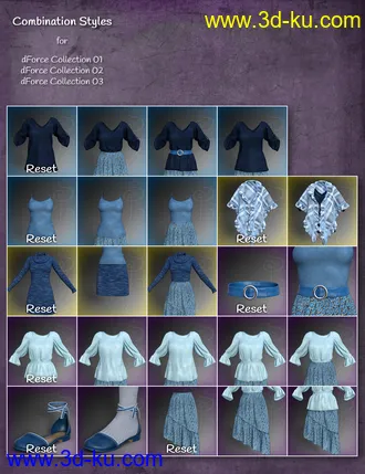 3D打印模型dForce Collection 03 - Boho Outfit for Genesis 8 Female(s)的图片