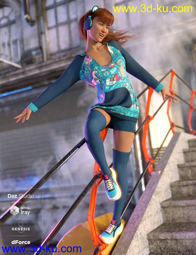 dForce Cool Kitty Textures模型的图片3