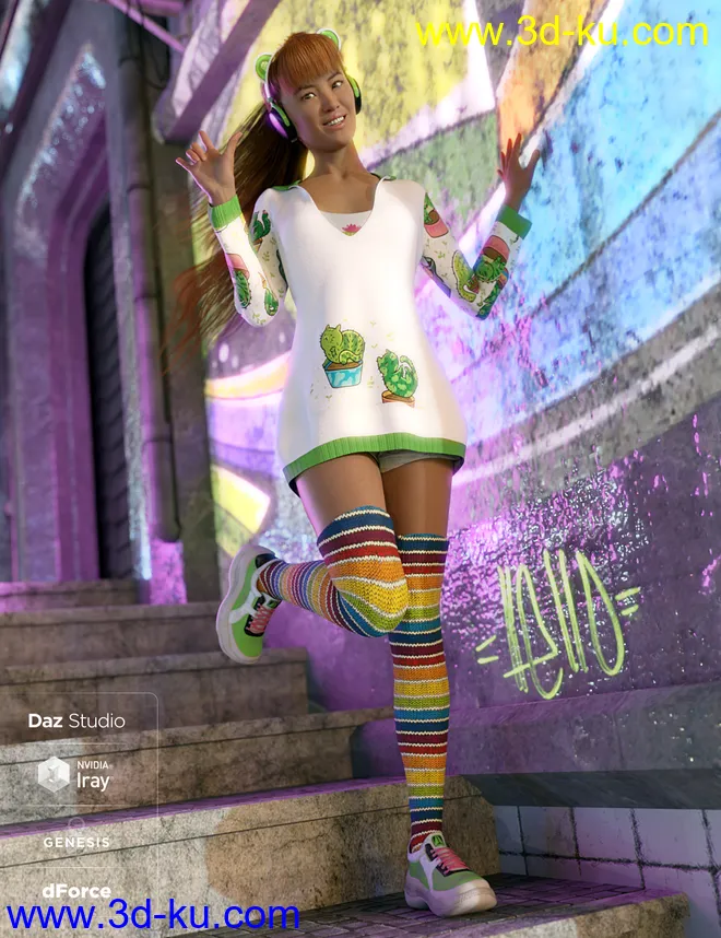 dForce Cool Kitty Textures模型的图片5