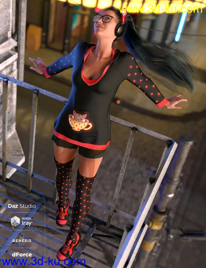 dForce Cool Kitty Textures模型的图片6