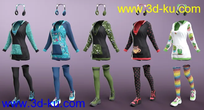 dForce Cool Kitty Textures模型的图片7