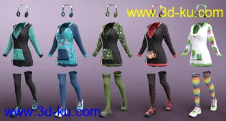 3D打印模型dForce Cool Kitty Textures的图片