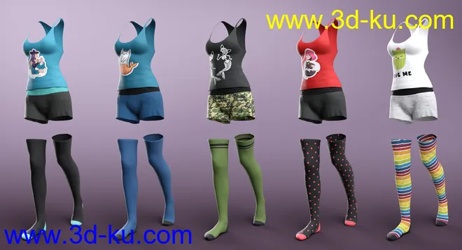 dForce Cool Kitty Textures模型的图片8