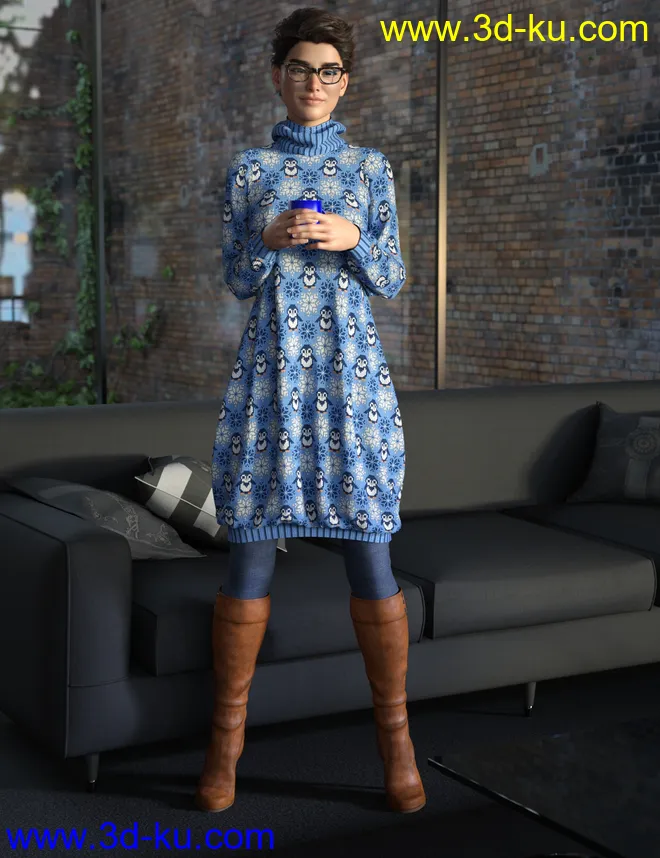 dForce Eloise Outfit for Genesis 8 Female(s)模型的图片2