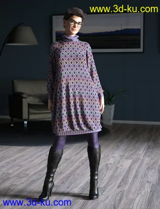 3D打印模型dForce Eloise Outfit for Genesis 8 Female(s)的图片