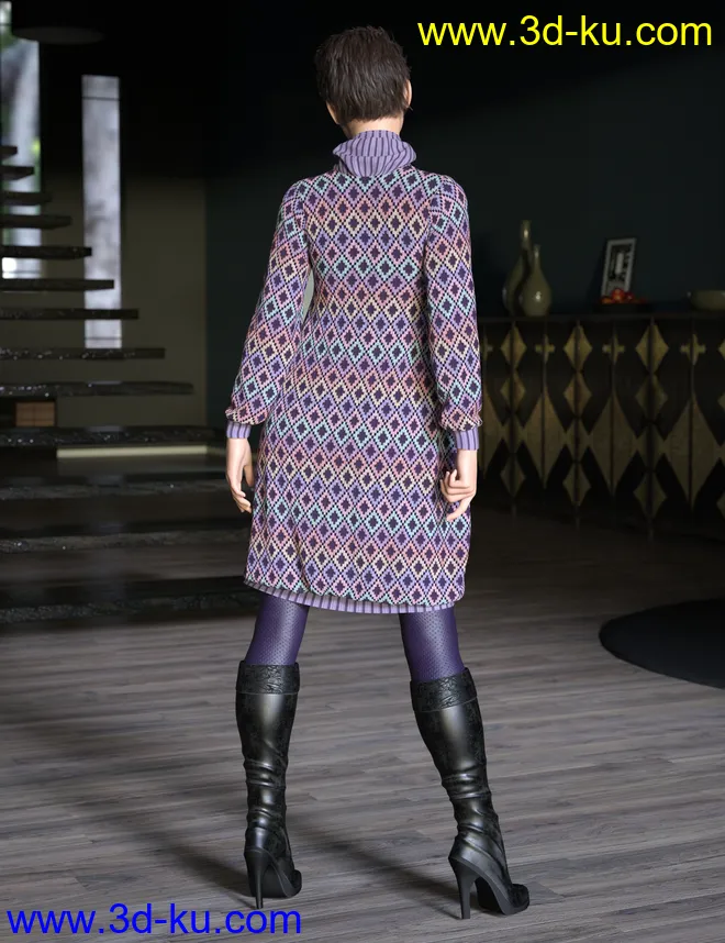 dForce Eloise Outfit for Genesis 8 Female(s)模型的图片5