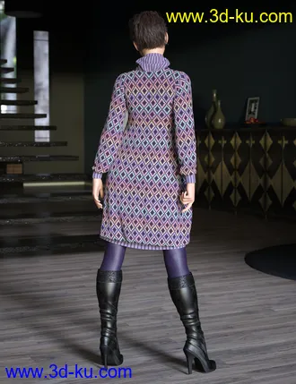 3D打印模型dForce Eloise Outfit for Genesis 8 Female(s)的图片