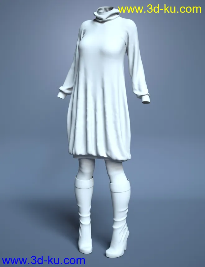 dForce Eloise Outfit for Genesis 8 Female(s)模型的图片7