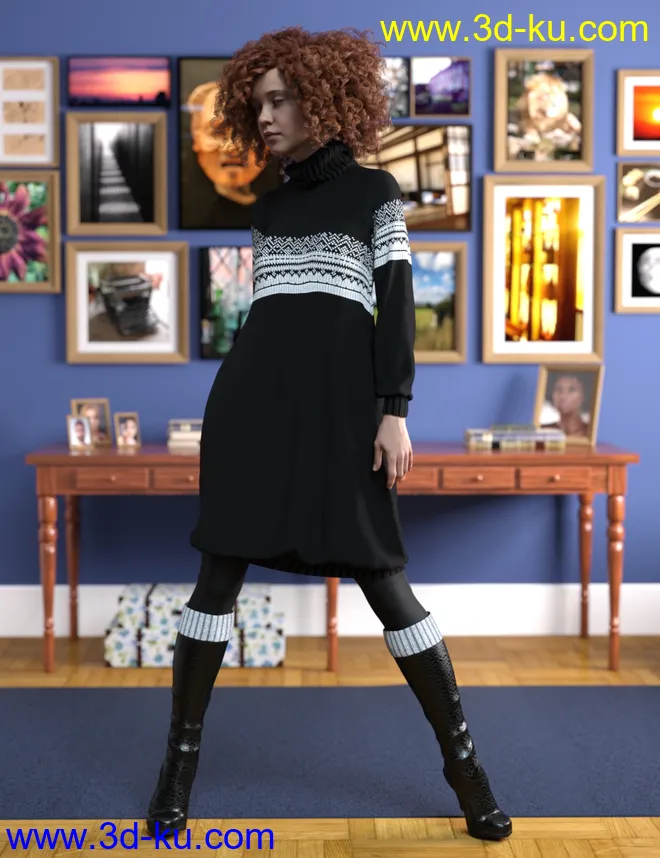 dForce Eloise Outfit Textures模型的图片2