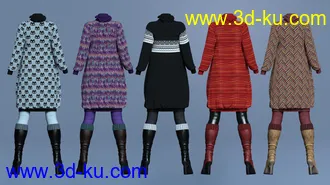 3D打印模型dForce Eloise Outfit Textures的图片