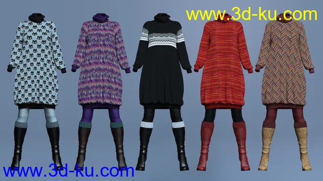 dForce Eloise Outfit Textures模型的图片4