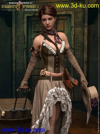 3D打印模型dForce Fancy Punk Genesis 8 Females的图片