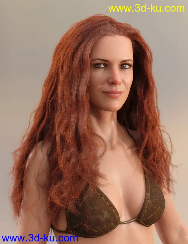dForce Femme Fatale Hair for Genesis 3 and 8 Females模型的图片3