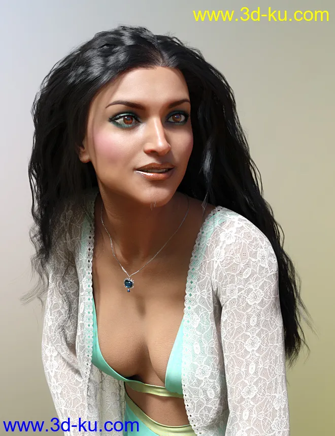 dForce Femme Fatale Hair for Genesis 3 and 8 Females模型的图片4